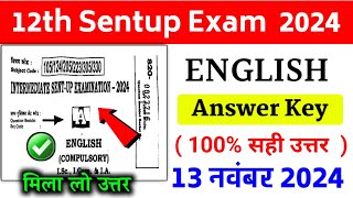 12th English Sent up Exam Answer Key 13 Nov 2024Class 12th English sent up objective subjective Ans [upl. by Netniuq]