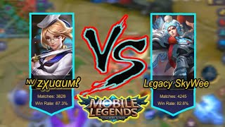 ZXUAN FANNY VS SKY WEE ZILONG INTENSE BATTLE  MOBILE LEGENDS [upl. by Ynnhoj]