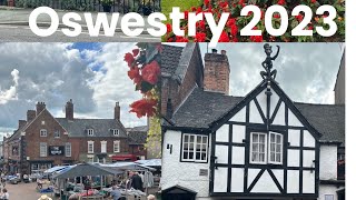 Walk around Oswestry town centre 2023  Market  Shropshire  Wales  Pubs [upl. by Annij140]