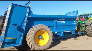 Bunning Lowlander MK4 120 Muck Spreader 2018 Ref 61029926 [upl. by Tugman]