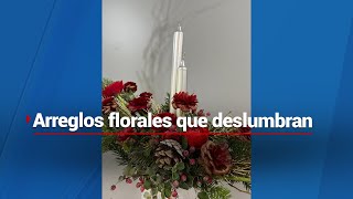 EXPOSICIÓN FLORAL  Montan la exposición quotDestellos navideñosquot arreglos florales con diseños únicos [upl. by Farr]