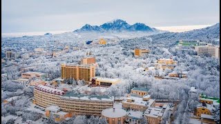 Im driving through winter Pyatigorsk in a Mercedes Sprinter Russia [upl. by Nilya]