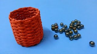 How to make a basket using newspaper [upl. by Lester]