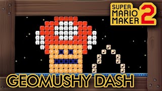 Super Mario Maker 2  Fun quotGeomushy Dashquot Level [upl. by Niai719]