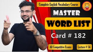 Mastering English Vocabulary Expert Tips amp Tricks Master Word List Card 182 [upl. by Naesal]