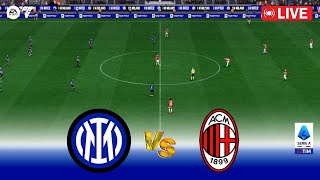 🔴 INTER MILAN vs AC MILAN  Italy Serie A 2425  Full Match  FC 24 Game Simulation Stream [upl. by Atilrac]