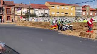 ACCIDENTE MULTIPLE EN LAS CRONOS DEL CAMPEONATO DE MOTOS LA BAÑEZA 2024 [upl. by Llorrac]