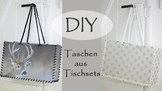 DIY  Taschen aus Tischsets stylisch praktisch und robust [upl. by Lener]