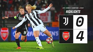 HIGHLIGHTS UWCL  Juventus Women 04 Arsenal  Matchday 3 [upl. by Anamor750]