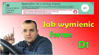 jak wypełnić formę D1 wymiana prawa jazdy na Brytyjskie [upl. by Gimble]