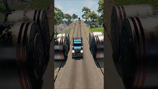 Bus amp Truck amp Cargo van vs Giant Bollard  BeamNGDrive beamngdrive [upl. by Scarlett556]