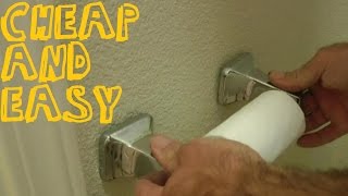 How To Fix A Loose Toilet Paper Holder Or Towel Rack [upl. by Swane]