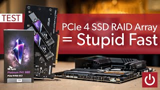 I Built A PCIe 40 RAID Array  And Its STUPID FAST [upl. by Aratal]