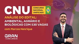 Concurso Nacional Unificado CNU  Análise de Edital Ambiental Agrário e Biológicas  Bloco 3 [upl. by Senn]