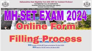 MHSET EXAM 2024 ONLINE FORM FILLING PROCESS  EXAM DATE  7 APRIL 2024 [upl. by Anyak]