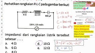 menghitung impedansi pada rangkaian RLC di bawah ini [upl. by Kinata]