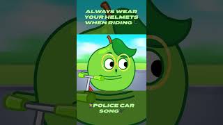 WEAR YOUR HELMETS FOR SAFETY ⛑ POLICE CAR SONG 👮‍♂️ kids funny [upl. by Einnol]