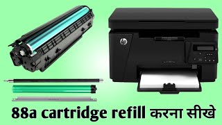 Hp 126nw Cartridge Refilling  88a Toner Refilling [upl. by Mabelle]