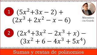 Suma y resta de polinomios Fácil de entender [upl. by Bobbee]