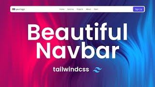 🌟 Beautiful Navbar Design with Tailwind CSS  StepbyStep Tutorial 🎨 [upl. by Risser]