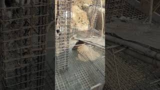 raft footing casting work building work civil work yt short video daily construction work 🏗️🏢 [upl. by Tremml]