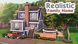 Realistic Family Home  The Sims 4 Speed Build [upl. by Annaj]