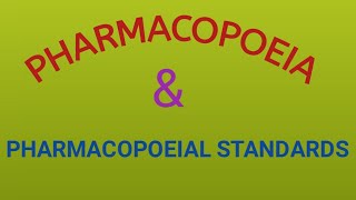 PHARMACOPOEIA Pharmacopoeial standards [upl. by Kimble]