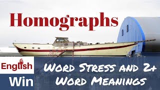 Homographs Examples  English Word Stress Lesson [upl. by Einegue]