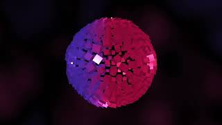 Rotating Technology Sphere  Reflecting Light Beams Cubes 4K [upl. by Dacy]