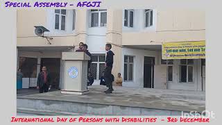 quot03rd December  International Day of the Persons with Disabilitiesquot [upl. by Carolann]