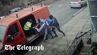 Shocking moment a kidnap is caught on camera in West Yorkshire [upl. by Sidoeht]