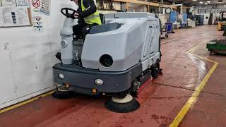 Nilfisk SC8000 Combination scrubber sweeper Engineering Factory cleaning [upl. by Adrahc]