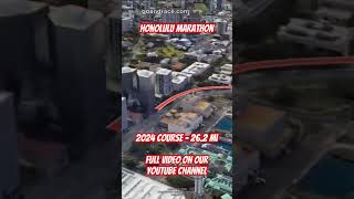 Honolulu Marathon 2024 fly over the marathon course Video of the race path [upl. by Kciv689]