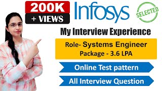 Infosys Interview Experience  Interview Questions  Role Systems Engineer  SELECTED [upl. by Wilek]