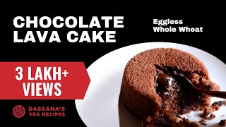 Lava Cake  Chocolate Lava Cake Eggless  Dassanas Veg Recipes [upl. by Sandro]