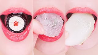 ASMR HITSCHIES JELLY MARSHMALLOW ROCK CANDY 수수깡 젤리 락캔디 꿀 바람떡 EMOJI FOOD MUKBANG EATING SOUNDS 먹방 [upl. by Sachiko]