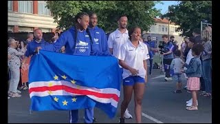 VIDÉO Parthenay accueille la délégation olympique du CapVert en musique [upl. by Enigroeg900]