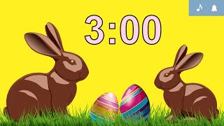 3 Minute Easter Countdown Timer  Happy Music  Alarm [upl. by Lewert]