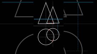 Intersection of two Right Circular Cones Having Parallel Bases  short descriptive intersections [upl. by Nima]