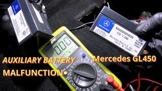 Auxiliary Battery Replacement amp Battery Removal On Mercedes GL450 [upl. by Zabrine]