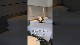 Hilton Orchard Singapore Deluxe Twin Room with MBS view hiltonsingapore [upl. by Arnelle]