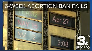 UPDATE 6week abortion ban falls short in Nebraska Legislature [upl. by Airalednac]