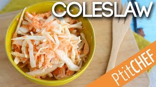 Recette de coleslaw à laméricaine salade de chou et carotte  Ptitchefcom [upl. by Dimitry395]