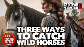 🎤 RDR2 Three ways to catch wild horses  How to tame wild horses [upl. by Paymar652]