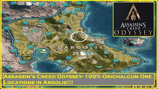 Assassins Creed Odyssey  100 Orichalcum Ore Locations in Argolis [upl. by Eahsat]