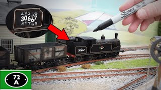 How to renumber a model locomotive with a Sharpie Pen [upl. by Huda78]