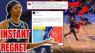 WNBA INSTANT REGRET Angel Reese Caitlin Clark Post BACKFIRES as Fans DECIMATE League for BULLSHT [upl. by Myrtice743]