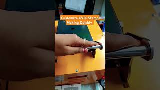 Customize KVIK Stamp Making in Power Plus preinkstamp trendingshorts viralvideo [upl. by Alicul647]