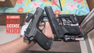 CZ 75D Compact amp CZ P09 airgunsAir pistols in India no license required all over India [upl. by Enotna]