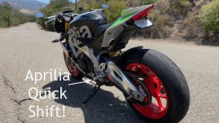 Motorcycle Quickshifter and Autoblipper Explained  How Aprilia Quick Shift Up and Down Work [upl. by Ehsom17]